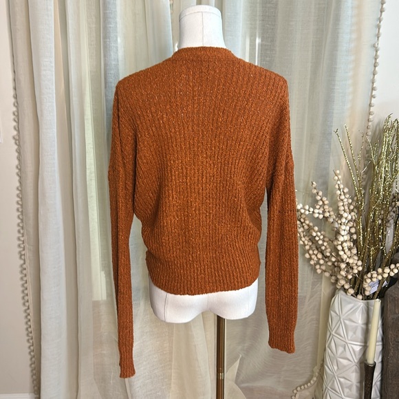 Urban Heritage Cardigan Sweater Burnt Orange Sz Small - Picture 3 of 6